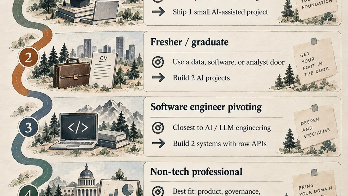 Realistic on-ramp steps for entering an artificial intelligence career