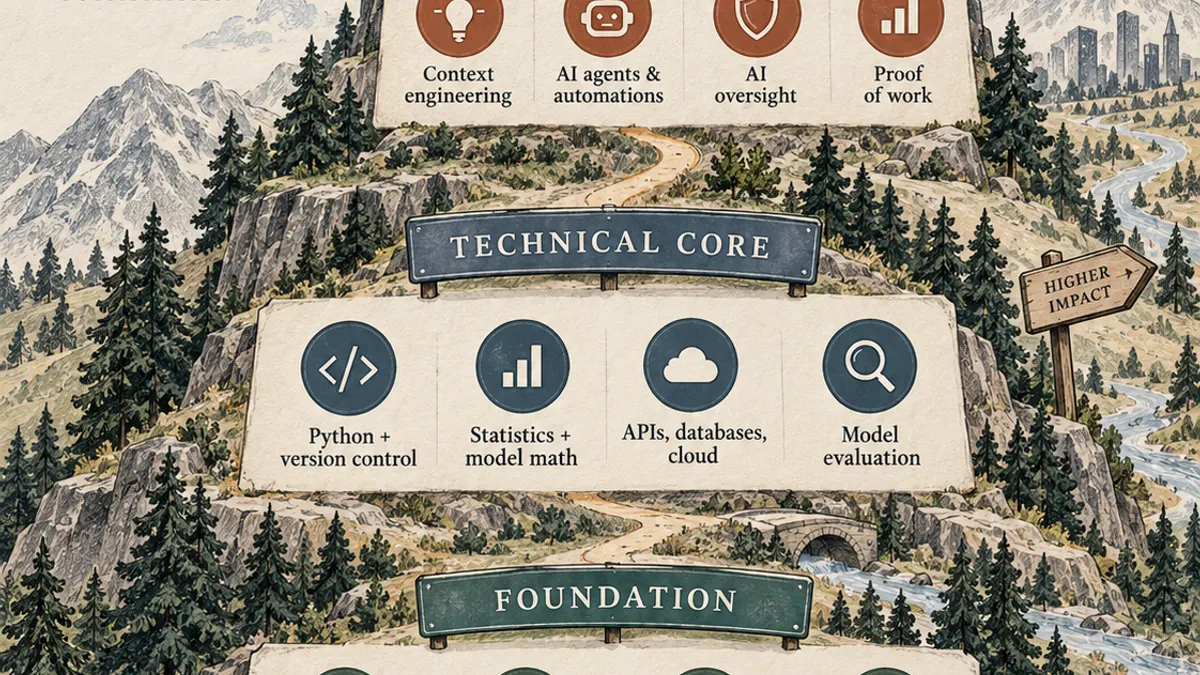 Artificial intelligence career paths organized by starting point