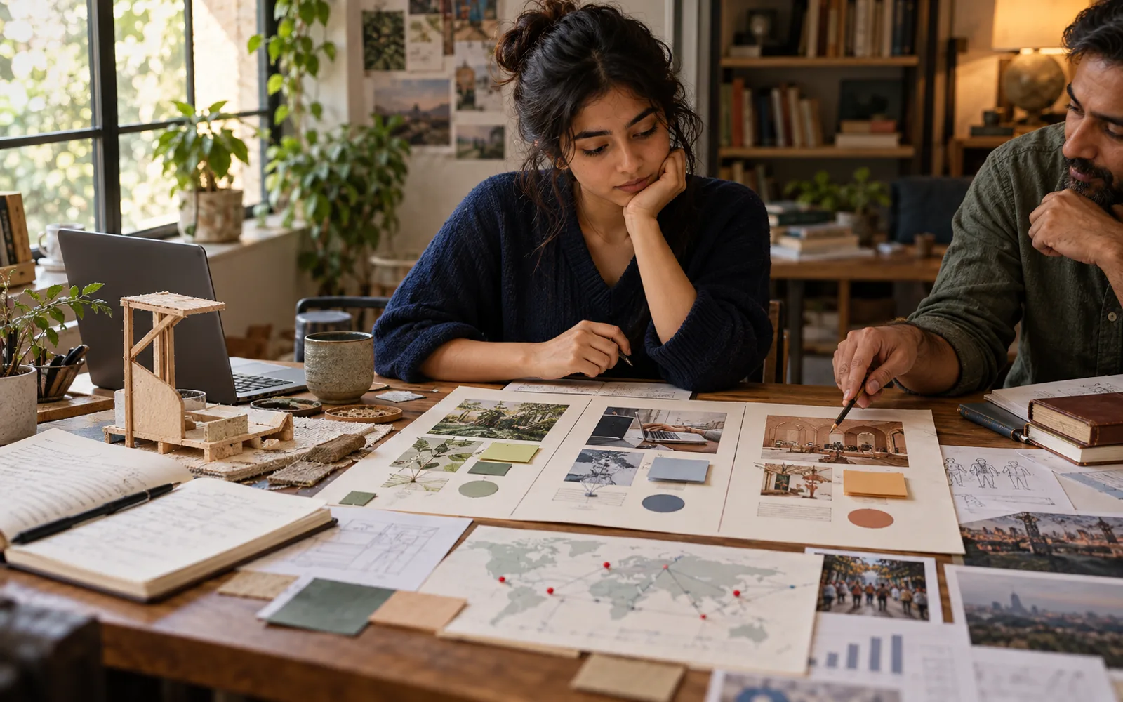 Indian student comparing a small work experiment, feedback, market research, and two possible career paths