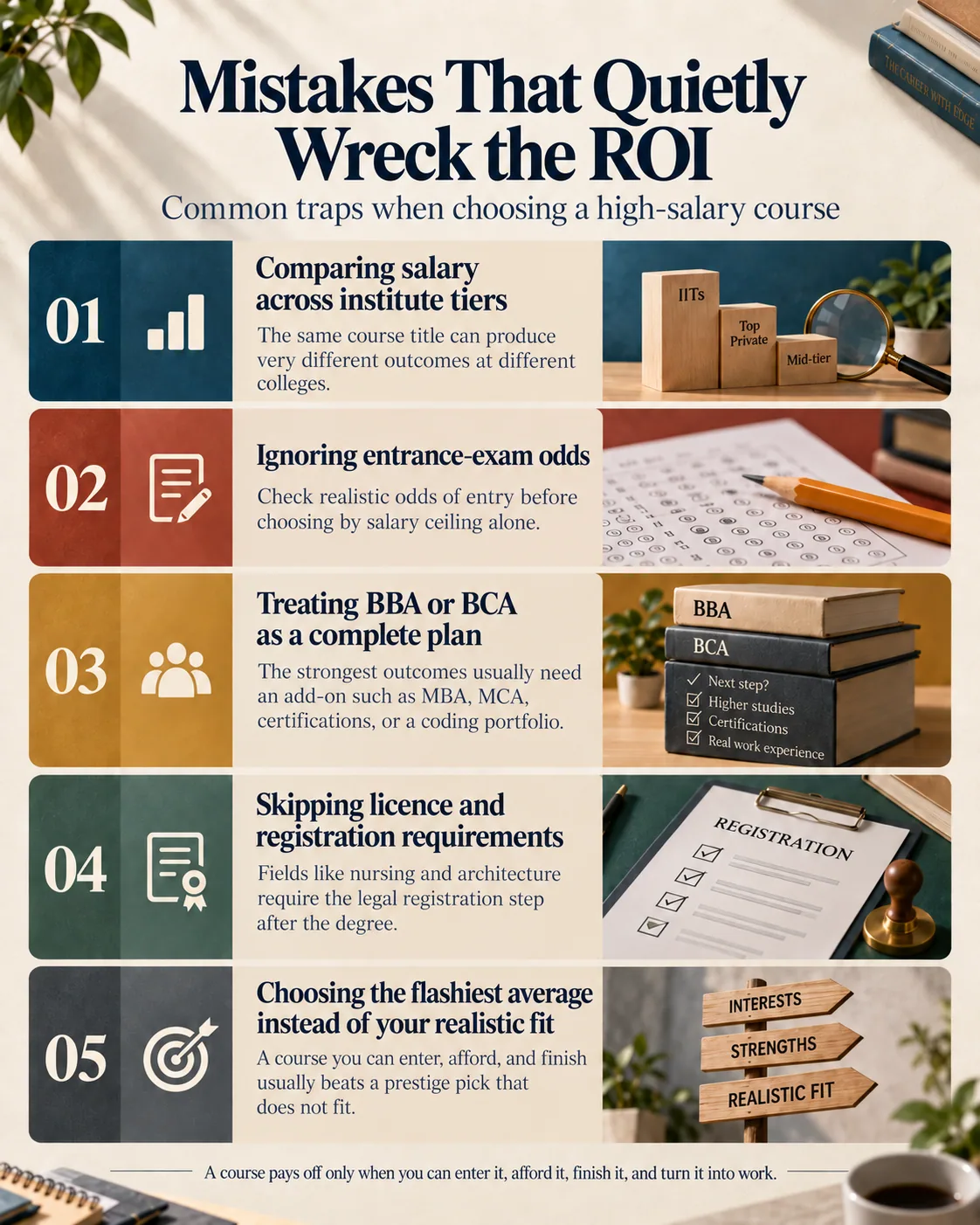 Common mistakes that quietly reduce the return on investment of a degree course.