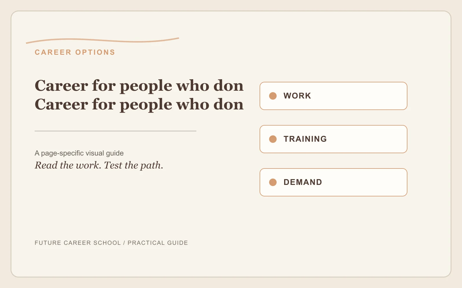 Careers For People Who Dont Like Desk Jobs India: page-specific career decision visual